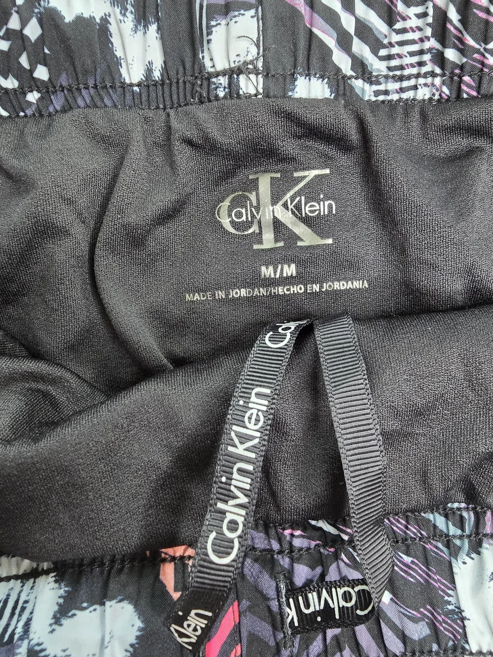Calvin Klein‎ Black and Pink Graphic Athletic Shorts
